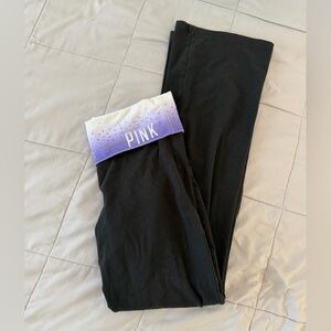 Victorias Secret PINK Y2K bling fold over Yoga pants black leggings 💜